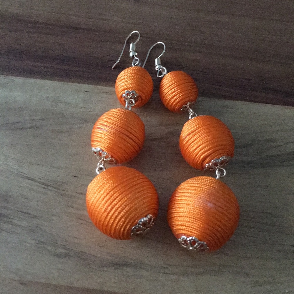 Orange earrings